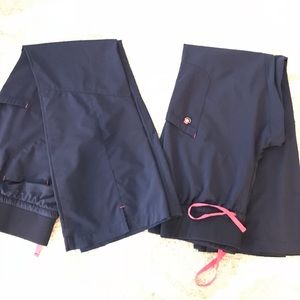 Two Pairs of Smitten scrub pants (Navy)